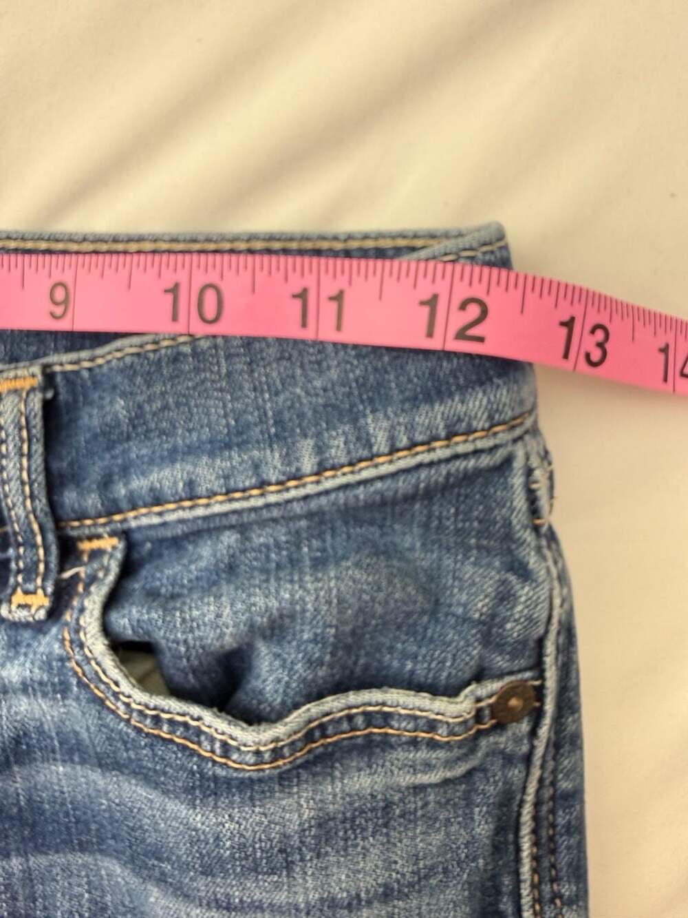 Abercrombie Kids Blue Denim Slim Straight Jeans Size 16 Slim - Picture 4 of 5